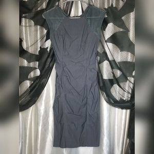 Gray Ruched Bodycon style dress